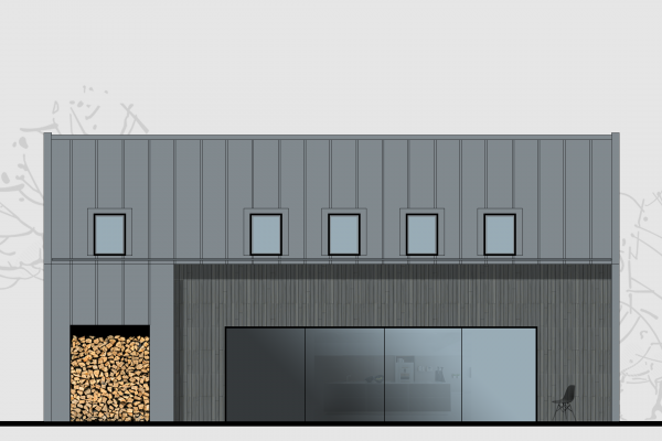 Schuurwoning zijgevel links